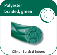 Polyester braided, green